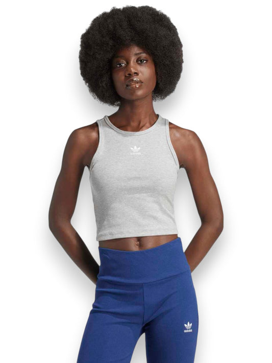 Adidas ESS Rib Tank - T-Shirt Donna - Grigio