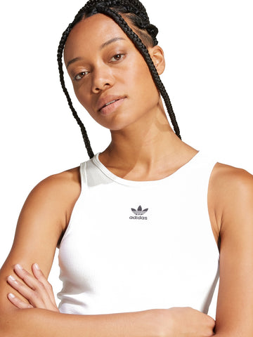 Adidas ESS Rib Tank - T-Shirt Donna - Bianco