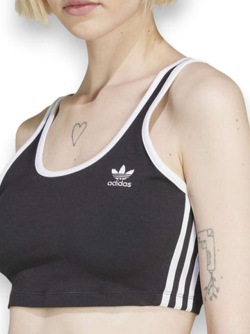 Adidas 3s Bra Top - T-Shirt Donna - Nero