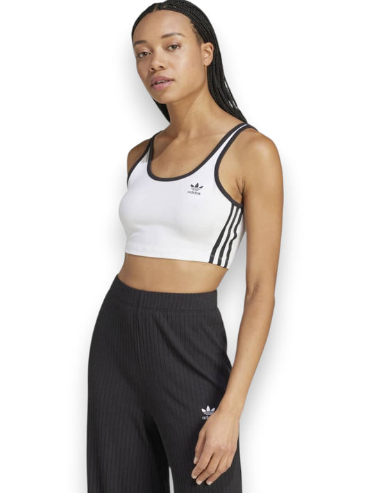 Adidas 3s Bra Top - T-Shirt Donna - Bianco