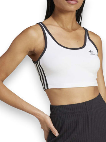 Adidas 3s Bra Top - T-Shirt Donna - Bianco