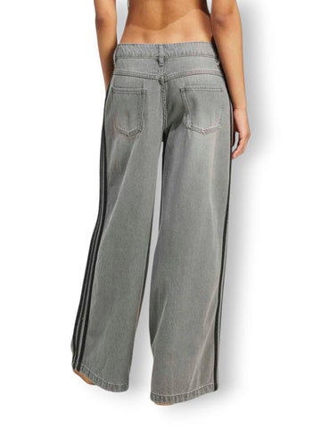 Adidas Denim Wide Pant - Pantaloni Donna - Grigio
