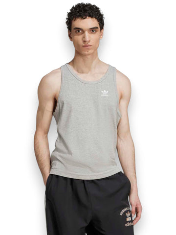 Adidas ESS Tank Mgreyh/white - T-Shirt Uomo - Grigio