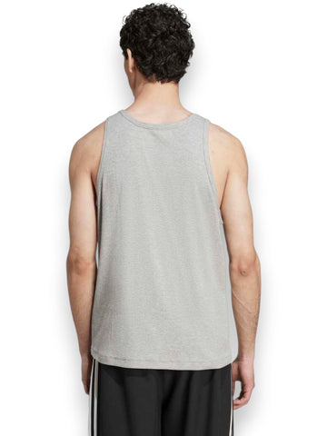 Adidas ESS Tank Mgreyh/white - T-Shirt Uomo - Grigio