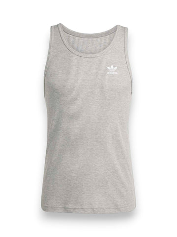 Adidas ESS Tank Mgreyh/white - T-Shirt Uomo - Grigio