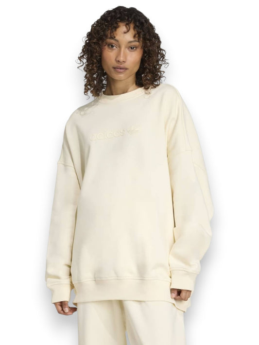 Adidas Ess Lin Crew - Felpe Donna - Beige