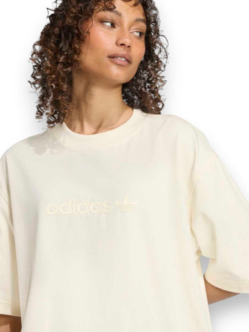 Adidas ESS Lin Tee Os - T-Shirt Donna - Beige