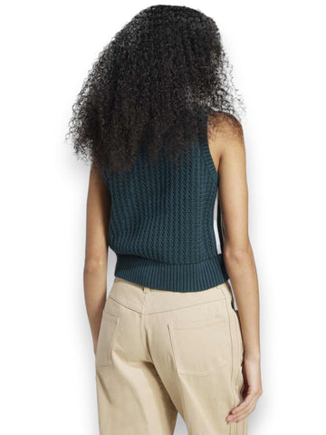Adidas Knitted Vest - Gilet Donna - Verde