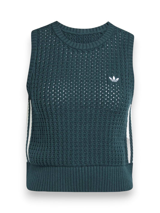 Adidas Knitted Vest - Gilet Donna - Verde