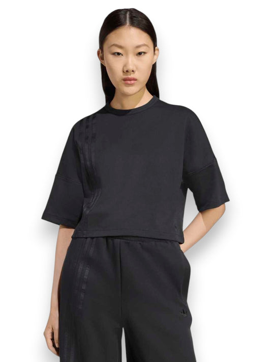 Adidas 3 Stripes Tee - T-Shirt Donna - Nero