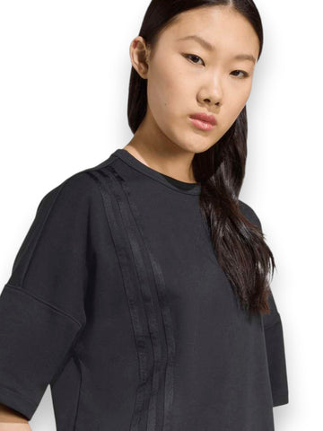Adidas 3 Stripes Tee - T-Shirt Donna - Nero