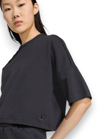 Adidas 3 Stripes Tee - T-Shirt Donna - Nero