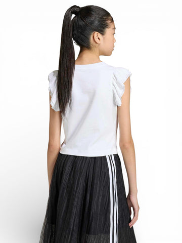 Adidas Slim T-Shirt - T-Shirt Bambino - Bianco