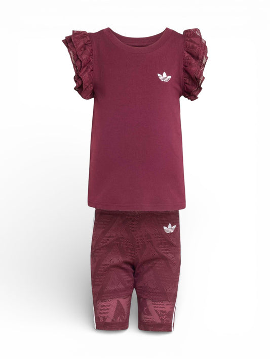 Adidas C Short Tee Set - Completo Bambino - Rosso