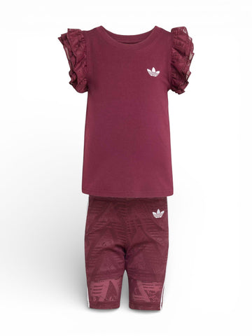 Adidas C Short Tee Set - Completo Bambino - Rosso