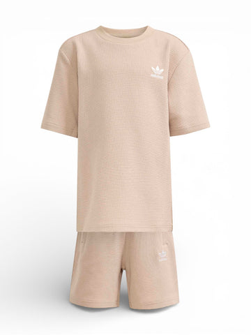 Adidas Short Tee Set - Completo Bambino - Beige