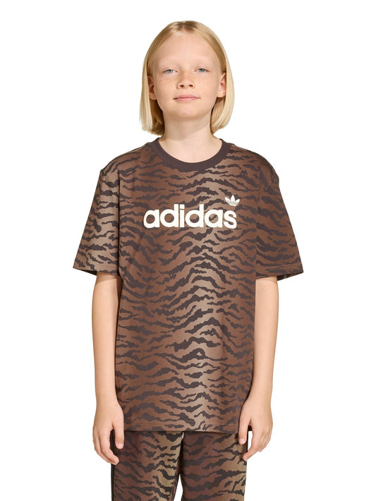 Adidas Loose Tee Aop Nbrown - T-Shirt Unisex - Marrone