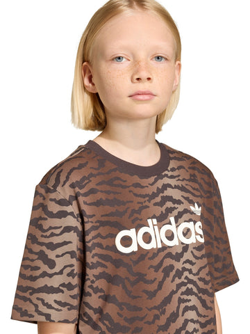 Adidas Loose Tee Aop Nbrown - T-Shirt Unisex - Marrone