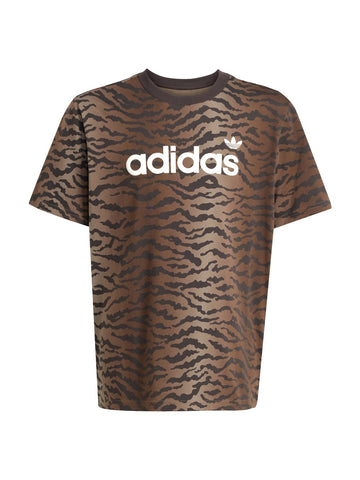Adidas Loose Tee Aop Nbrown - T-Shirt Unisex - Marrone