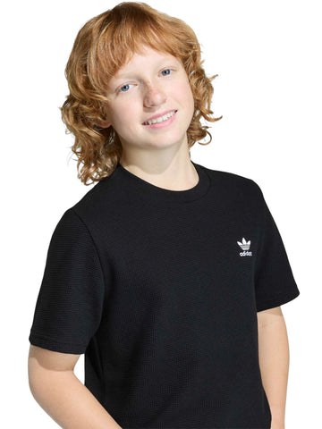 Adidas Waffle T-Shirt - T-Shirt Bambino - Nero