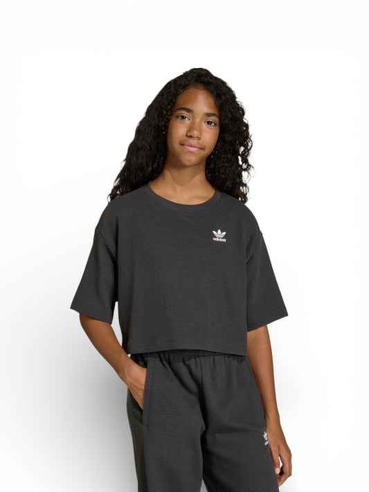 Adidas Waffle T-Shirt - T-Shirt Bambino - Nero