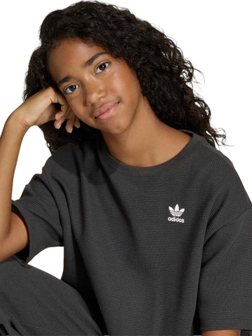 Adidas Waffle T-Shirt - T-Shirt Bambino - Nero
