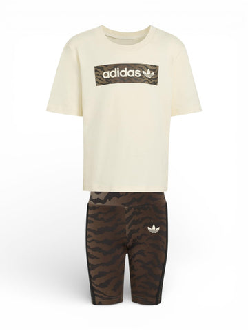 Adidas Cyc Tee Set Aop - Completo Bambino - Beige