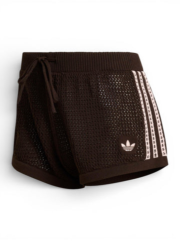 Adidas Crochet Shorts - Shorts Donna - Marrone
