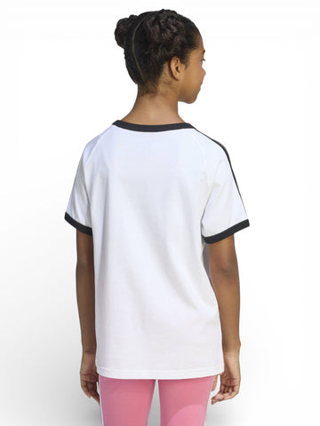 Adidas 3 Stripe Tee - T-Shirt Bambino - Bianco