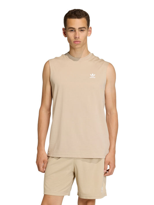 Adidas Trefoil ESS Tee Stokha - T-Shirt Uomo - Beige