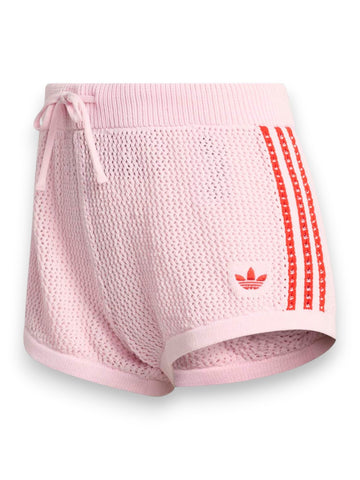 Adidas Crochet Shorts - Shorts Donna - Rosa