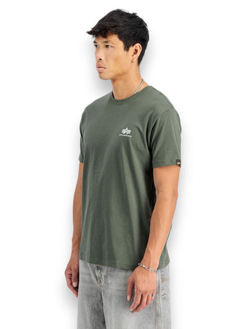 Alpha Industries Basic T Small Logo - T-Shirt Uomo - Verde