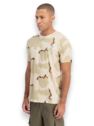 Alpha Industries Basic T Small Logo Camo - T-Shirt Uomo - Camouflage