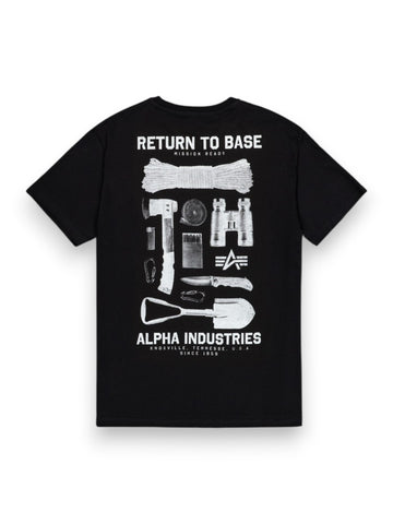 Alpha Industries Return To Base T - T-Shirt Uomo - Nero