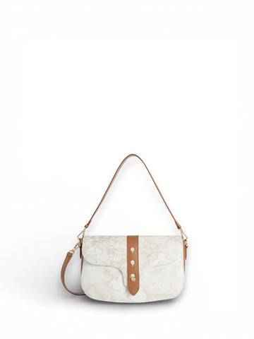 Alviero Martini Shoulder Bag With Fl 28x18x8 - Borse Donna - Bianco