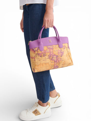 Alviero Martini Hand Bag W/Detachabl 30x25x11 - Borse Donna - Viola Bouganville
