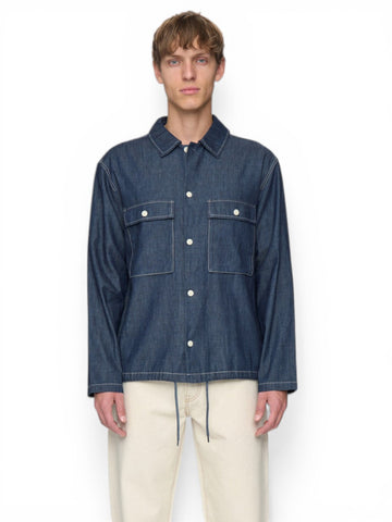 Anerkjendt Akotto Chambray Overshirt - Camicie Uomo - Sky Captain