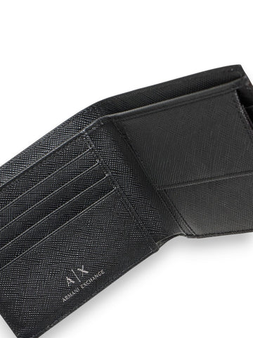 Armani Exchange Wallet 100% Bovine Leather - Portafogli E Portachiavi Uomo - Nero