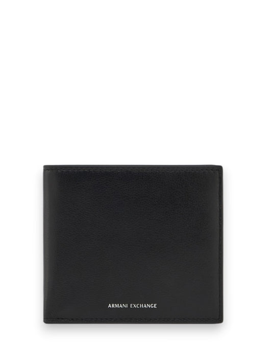Armani Exchange Wallet 100% Bovine Leather - Portafogli E Portachiavi Uomo - Nero