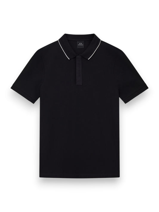 Armani Exchange Polo Shirt 100% Cotton - T-Shirt Uomo - Nero