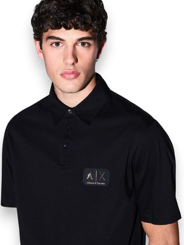 Armani Exchange Polo Shirt 100% Cotton - T-Shirt Uomo - Nero