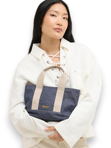 Barbour Mini Mya Denim Tote Bag - Borsa Donna - Indigo