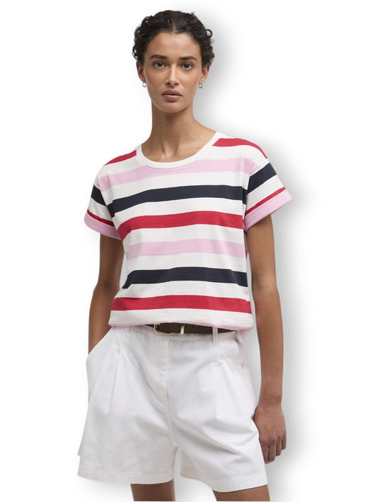 Barbour Lyndale Top - Maglieria Donna - Rosa/Rosso