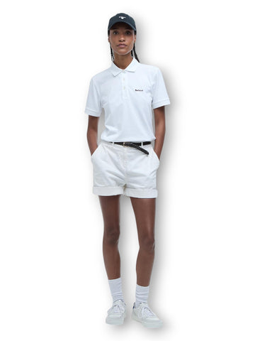 Barbour Bowford Polo Top - T-Shirt Donna - Bianco