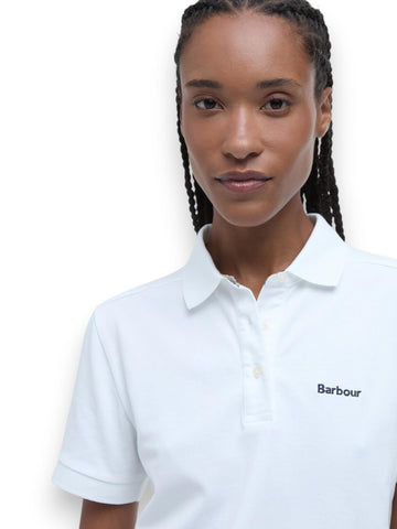 Barbour Bowford Polo Top - T-Shirt Donna - Bianco