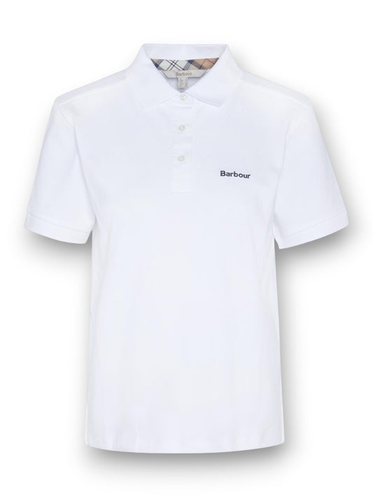 Barbour Bowford Polo Top - T-Shirt Donna - Bianco