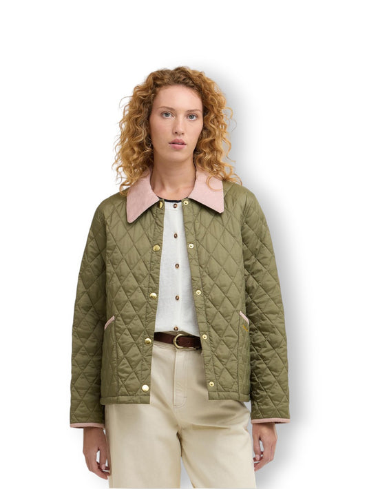 Barbour Icons Liddesdale Quilt Jkt - Capospalla Donna - Verde/rosa