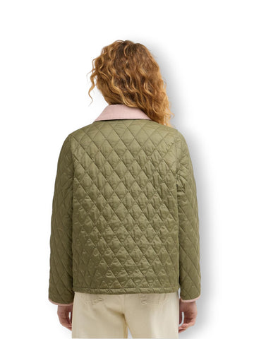 Barbour Icons Liddesdale Quilt Jkt - Capospalla Donna - Verde/rosa