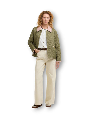 Barbour Icons Liddesdale Quilt Jkt - Capospalla Donna - Verde/rosa
