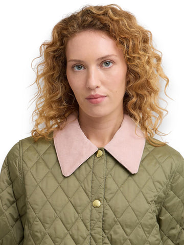 Barbour Icons Liddesdale Quilt Jkt - Capospalla Donna - Verde/rosa